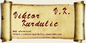 Viktor Kurdulić vizit kartica